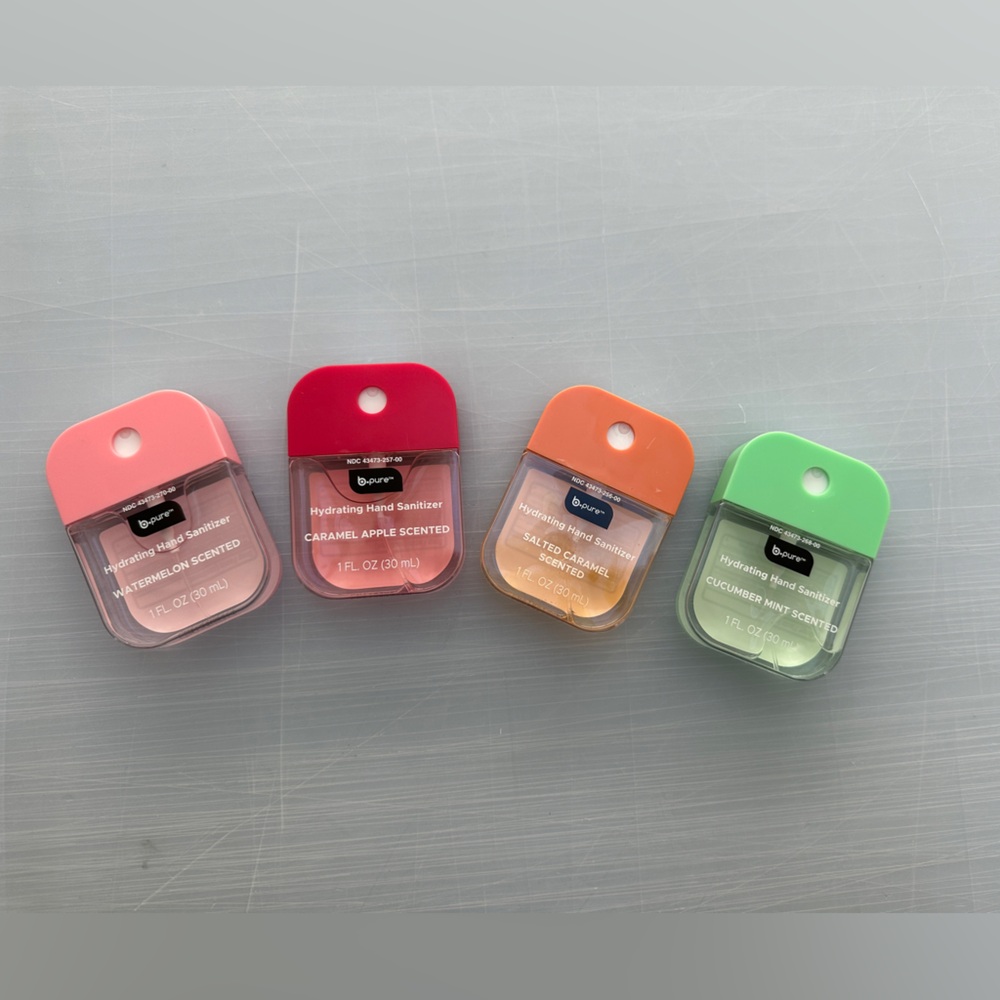 Lot of 4 B Pure Hand Sanitizer Spray